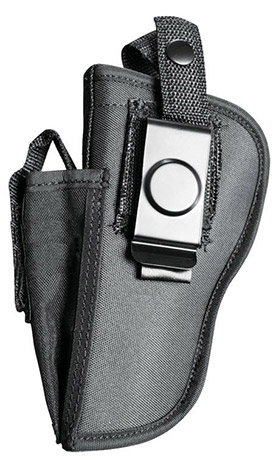 Concealed carry belt holster with magazine pouch